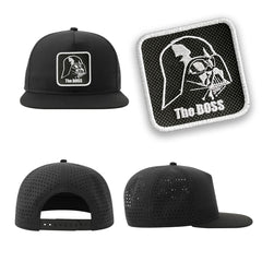 Darth Vader Streetwear Black Hat with Flat Visor Embroidered Patch