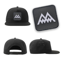 Twin Peaks Streetwear Black Hat with Flat Visor Embroidered Patch