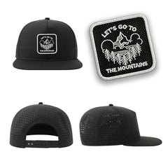 Outdoor Streetwear Black Hat with Flat Visor Embroidered Patch