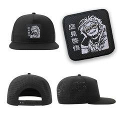 Hawks Keigo Takami Streetwear Black Hat with Flat Visor Embroidered Patch