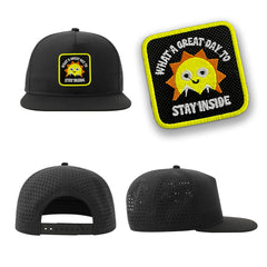Great Day Streetwear Black Hat with Flat Visor Embroidered Patch