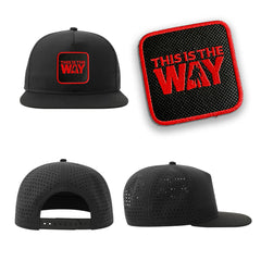 This Is The Way Streetwear Black Hat with Flat Visor Embroidered Patch