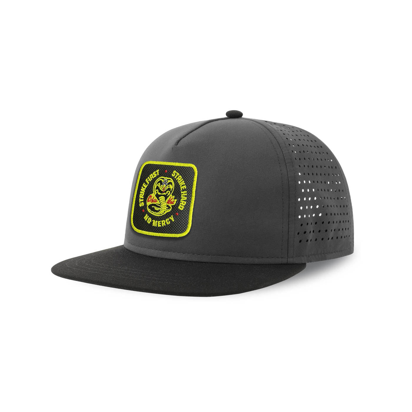 No Mercy Streetwear Grey Hat with Flat Visor Embroidered Patch