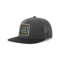 Tape Cassette Streetwear Grey Hat with Flat Visor Embroidered Patch