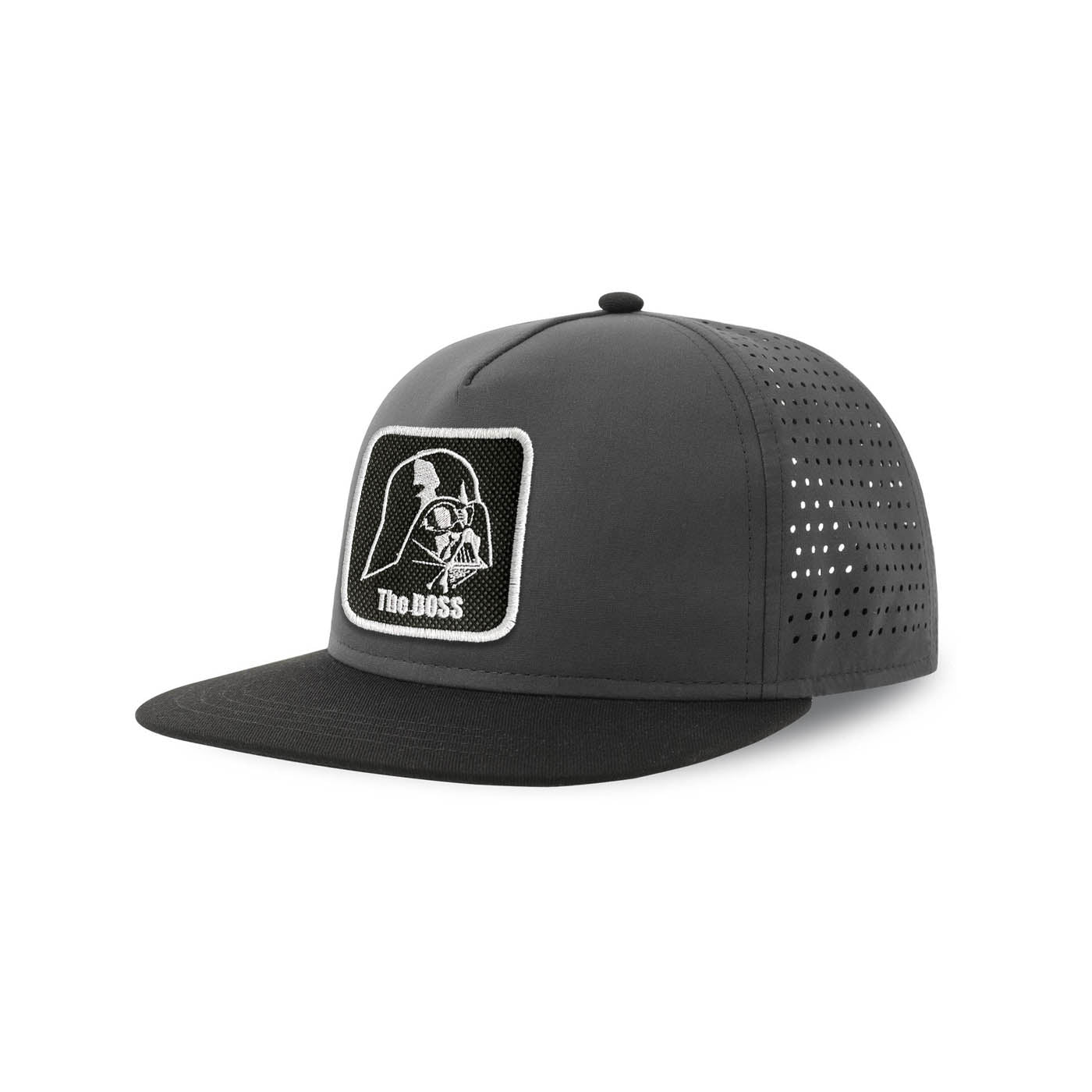 Darth Vader Streetwear Grey Hat with Flat Visor Embroidered Patch