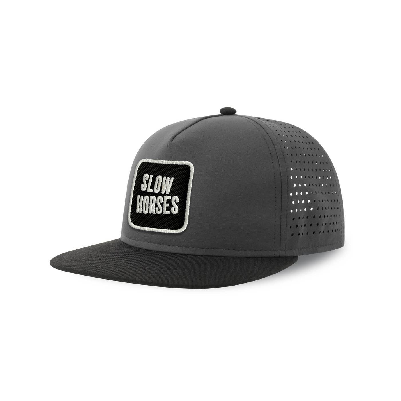 Slow Horses Streetwear Grey Hat with Flat Visor Embroidered Patch