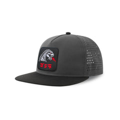 Gozilla Mask Streetwear Grey Hat with Flat Visor Embroidered Patch