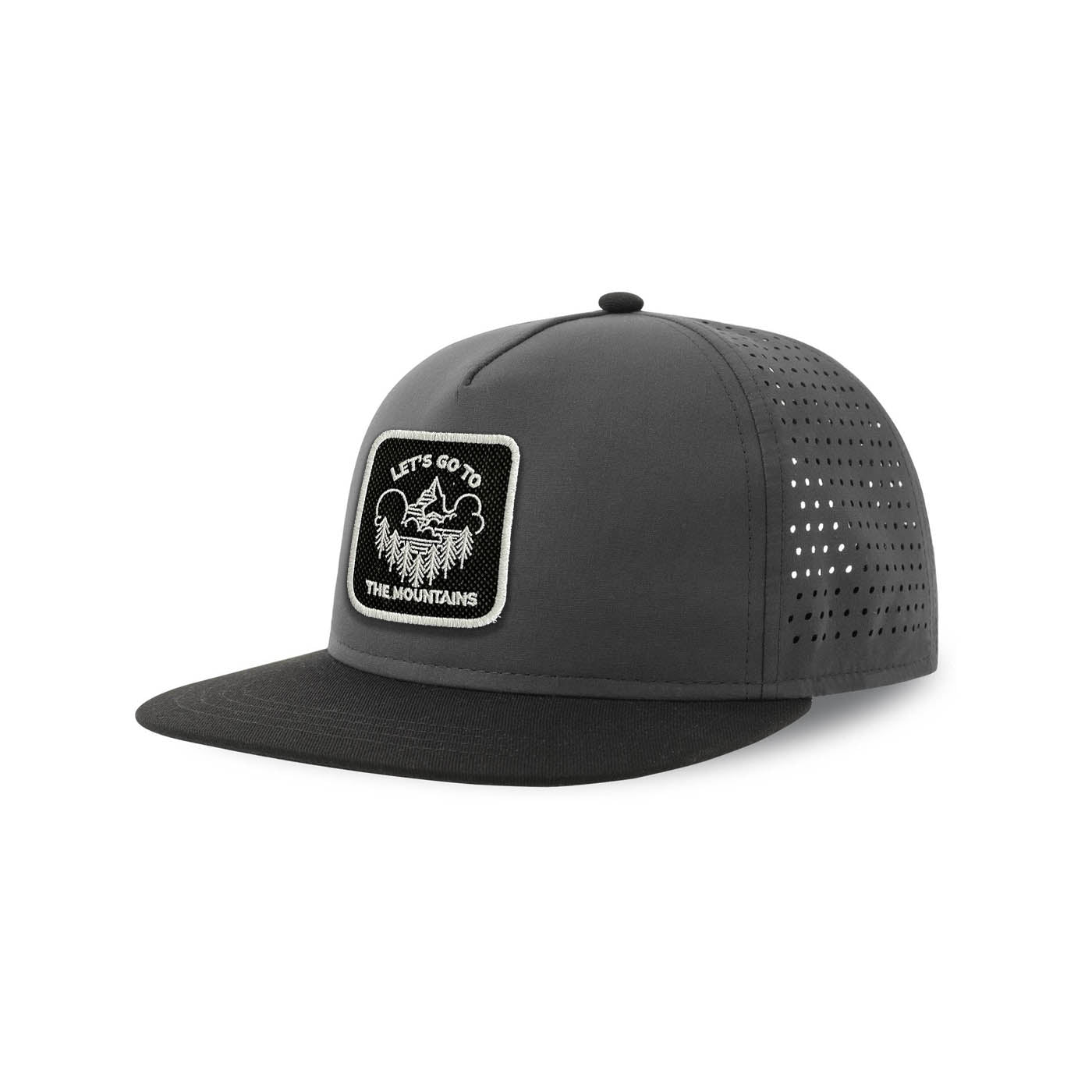 Outdoor Streetwear Grey Hat with Flat Visor Embroidered Patch