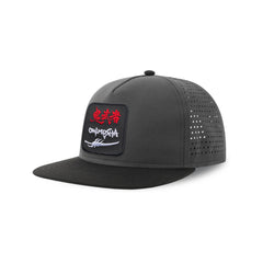 Onimusha Streetwear Grey Hat with Flat Visor Embroidered Patch
