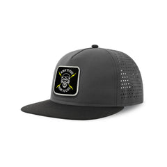 Born to Ride Streetwear Grey Hat with Flat Visor Embroidered Patch