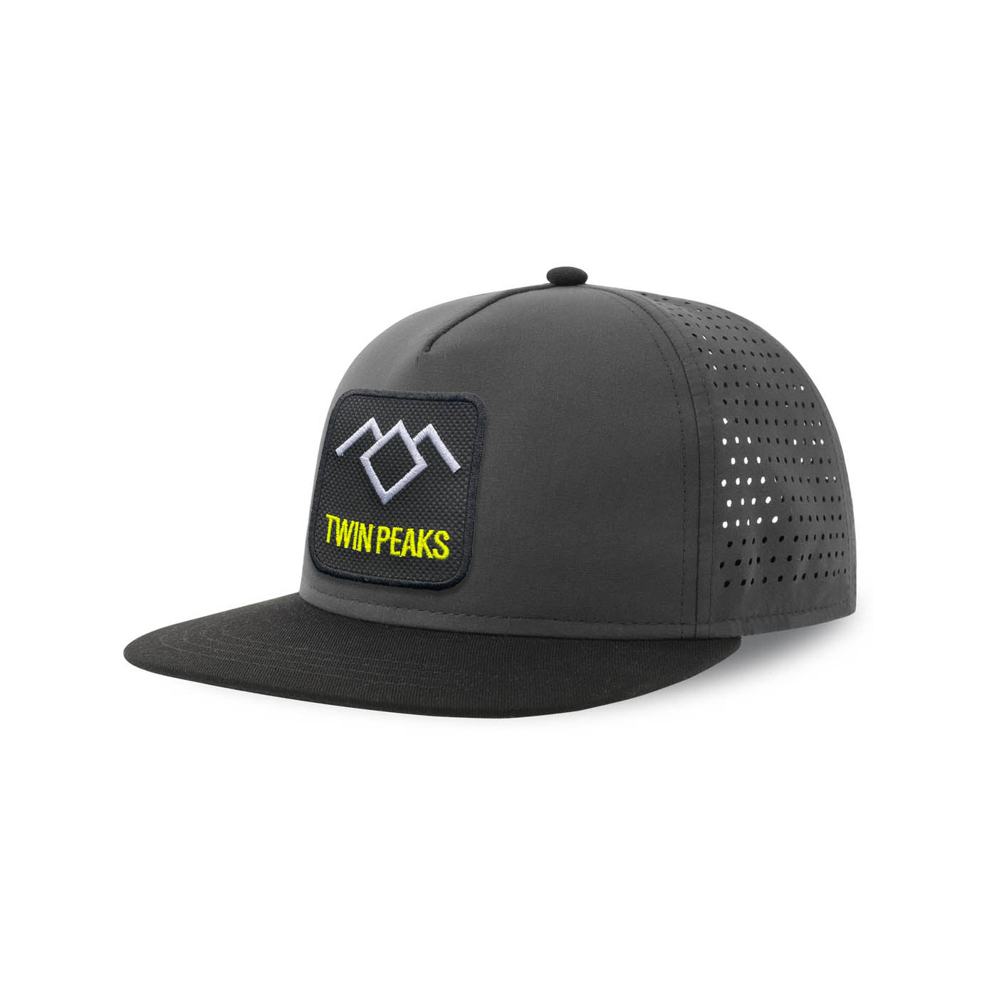 Lynch Twin Peaks Streetwear Grey Hat with Flat Visor Embroidered Patch