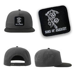 SAMCRO Streetwear Grey Hat with Flat Visor Embroidered Patch