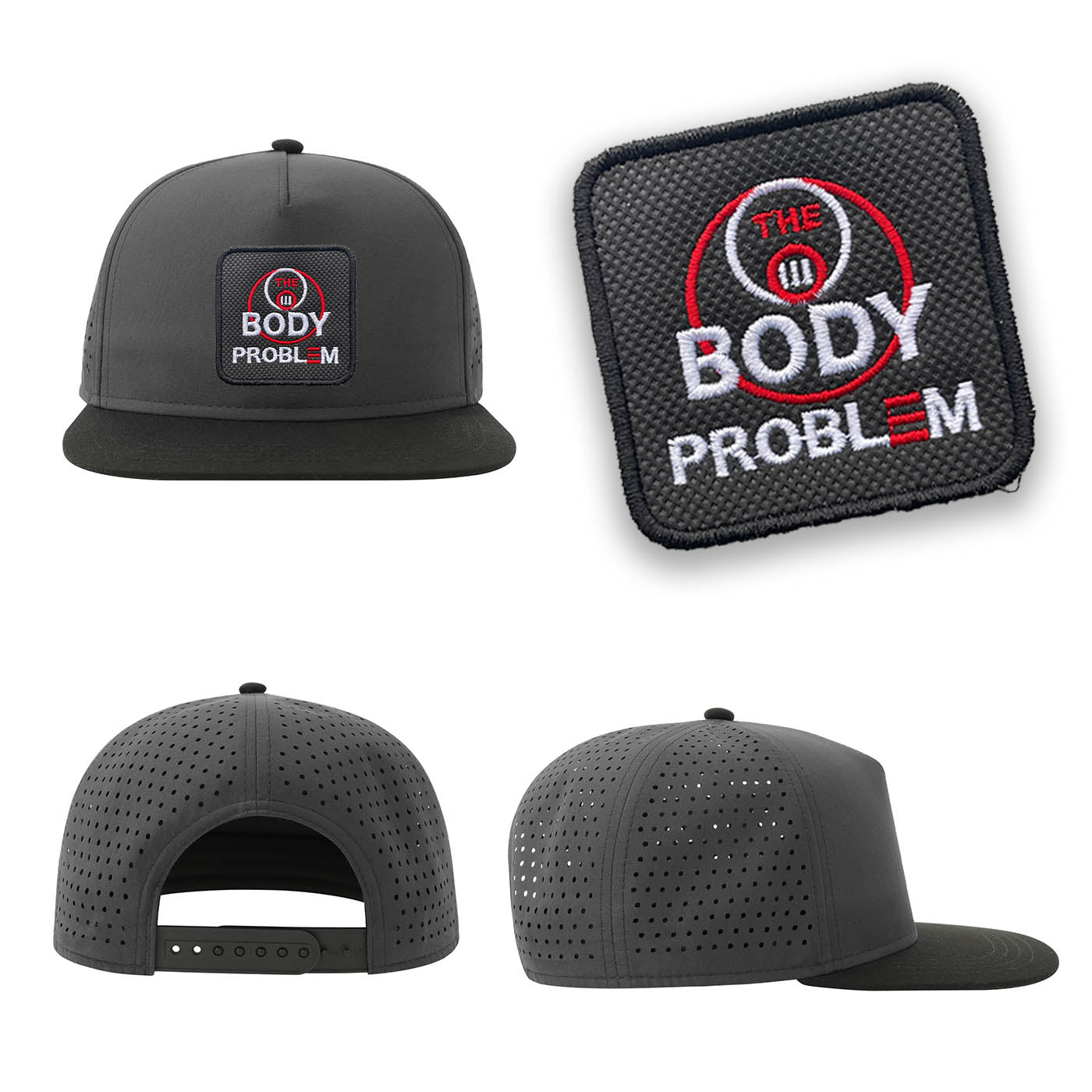3 Body Problem Streetwear Grey Hat with Flat Visor Embroidered Patch