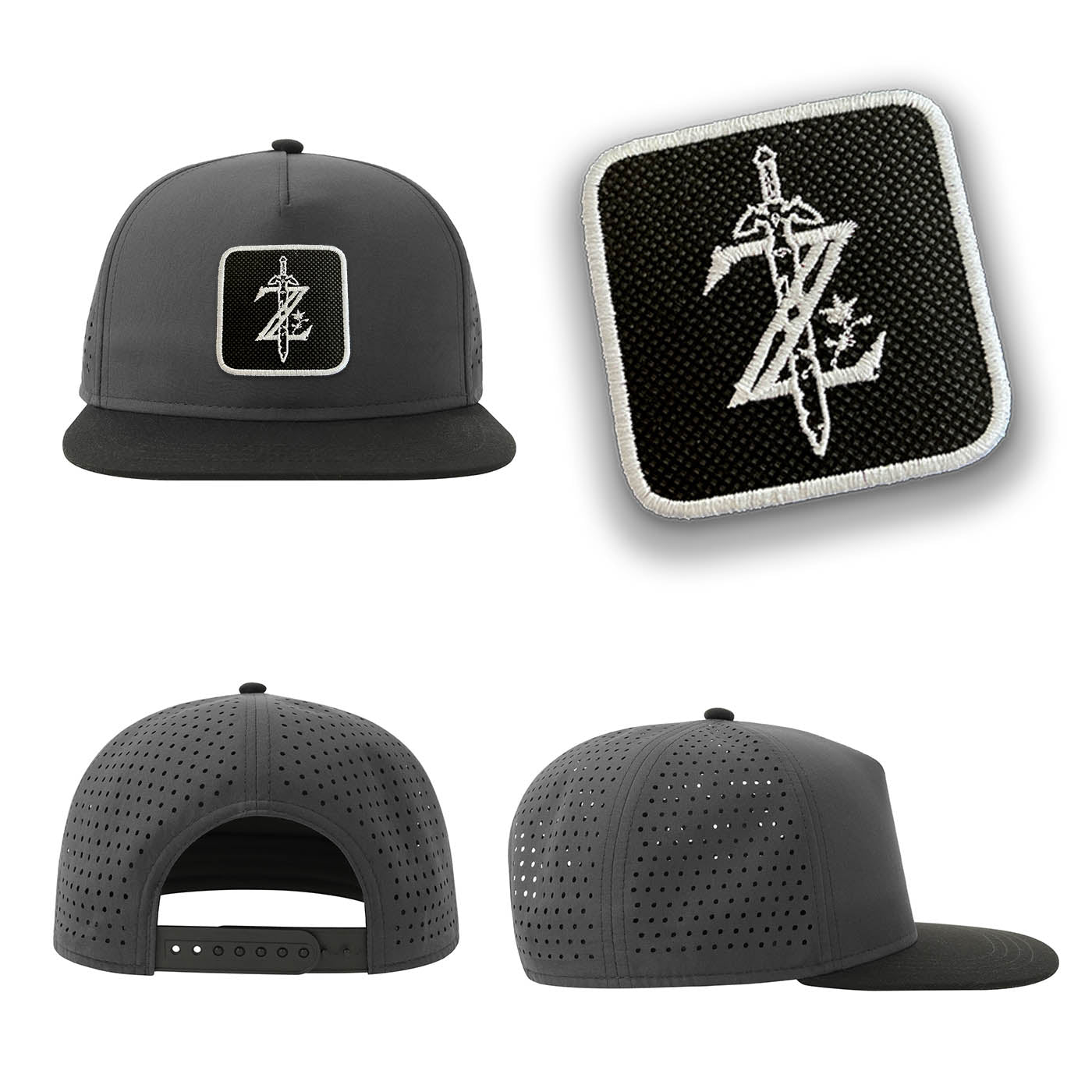 Zelda Streetwear Grey Hat with Flat Visor