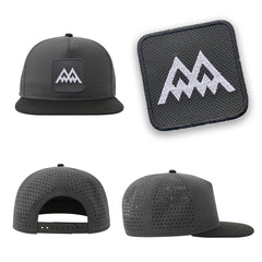 Twin Peaks Streetwear Grey Hat with Flat Visor Embroidered Patch