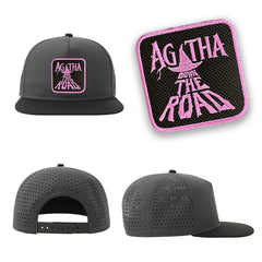 Agatha Streetwear Grey Hat with Flat Visor Embroidered Patch
