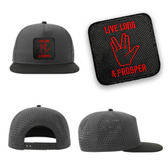 Live Long & Prosper Streetwear Grey Hat with Flat Visor Embroidered Patch