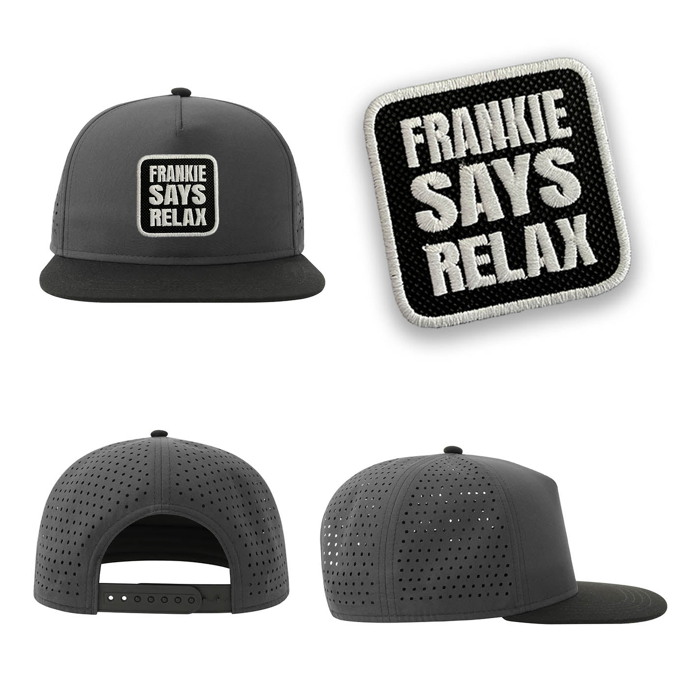 Frankie Says Relax Streetwear Grey Hat with Flat Visor
