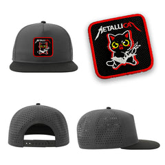 Metalicat Streetwear Grey Hat with Flat Visor Embroidered Patch