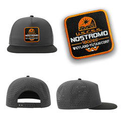 Nostromo Uscss Streetwear Grey Hat with Flat Visor Embroidered Patch