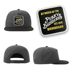 Peaky Blinders Streetwear Grey Hat with Flat Visor Embroidered Patch