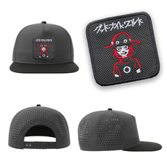 Ichi Taichiro Arima Streetwear Grey Hat with Flat Visor Embroidered Patch
