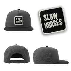 Slow Horses Streetwear Grey Hat with Flat Visor Embroidered Patch