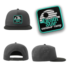 Death Star Streetwear Dark Grey Hat with Flat Visor Embroidered Patch