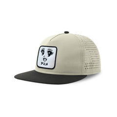 Anime Streetwear Light Grey Hat with Flat Visor Embroidered Patch