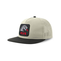 Gozilla Mask Streetwear Light Grey Hat with Flat Visor Embroidered Patch