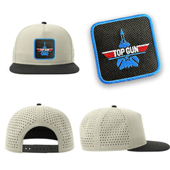 Top Gun Streetwear Light Grey Hat with Flat Visor Embroidered Patch