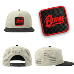 Bowie Streetwear Light Grey Hat with Flat Visor Embroidered Patch