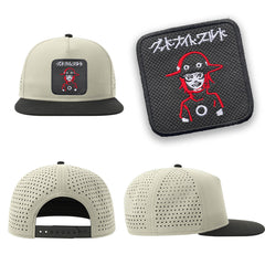 Ichi Taichiro Arima Streetwear Light Grey Hat with Flat Visor Embroidered Patch
