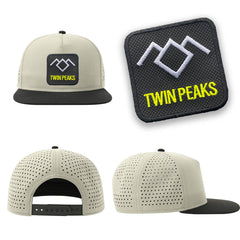 Lynch Twin Peaks Streetwear Light Grey Hat with Flat Visor Embroidered Patch