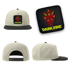Dark Side Darth Maul Streetwear Light Grey Hat with Flat Visor Embroidered Patch