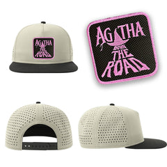 Agatha Streetwear Light Grey Hat with Flat Visor Embroidered Patch