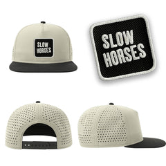 Slow Horses Streetwear Light Grey Hat with Flat Visor Embroidered Patch