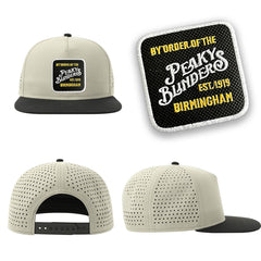 Peaky Blinders Streetwear Light Grey Hat with Flat Visor Embroidered Patch