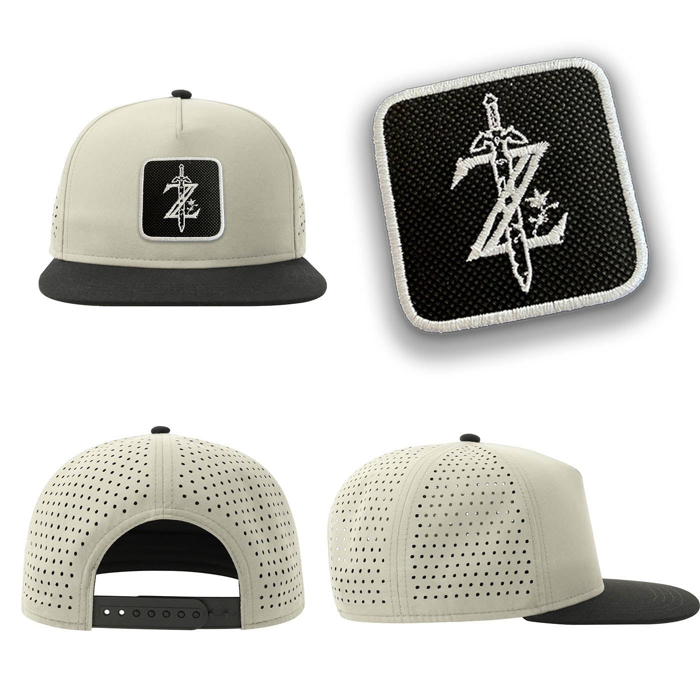 Zelda Streetwear Lignt Grey Hat with Flat Visor