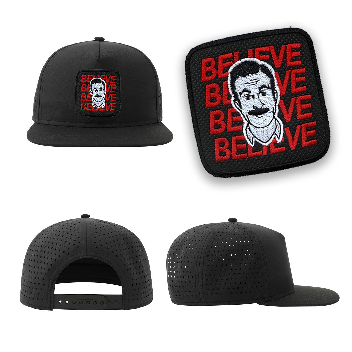 Ted Lasso Believe Streetwear Hat with Flat Visor Embroidered Patch
