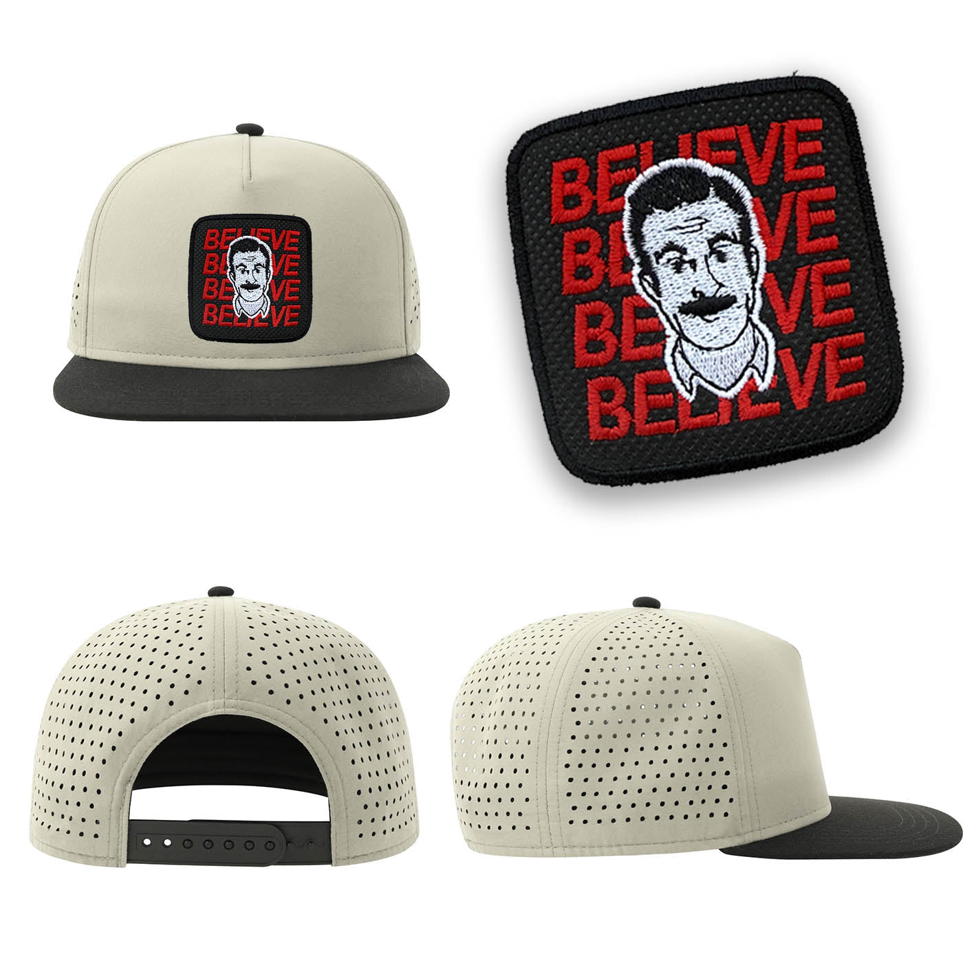 Ted Lasso Believe Streetwear Hat with Flat Visor Embroidered Patch