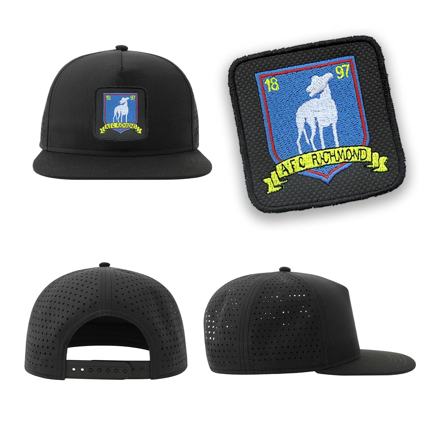 Ted Lasso Streetwear Hat with Flat Visor Embroidered Patch Black