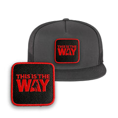 Mando Trucker Hat Embroidered Patch Snapback Trucker Cap Black, White, Grey