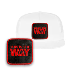 Mando Trucker Hat Embroidered Patch Snapback Trucker Cap Black, White, Grey