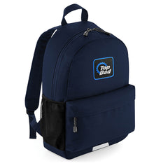 Backpack with Top Dad TV Embroidered Patch