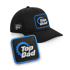 Top Dad Cap - Embroidered Patch Birthday Gift Hat, Black/White/Grey by Forge Bros