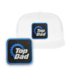 Top Dad Trucker Hat Embroidered Snapback Trucker Mesh Cap Black, White, Grey