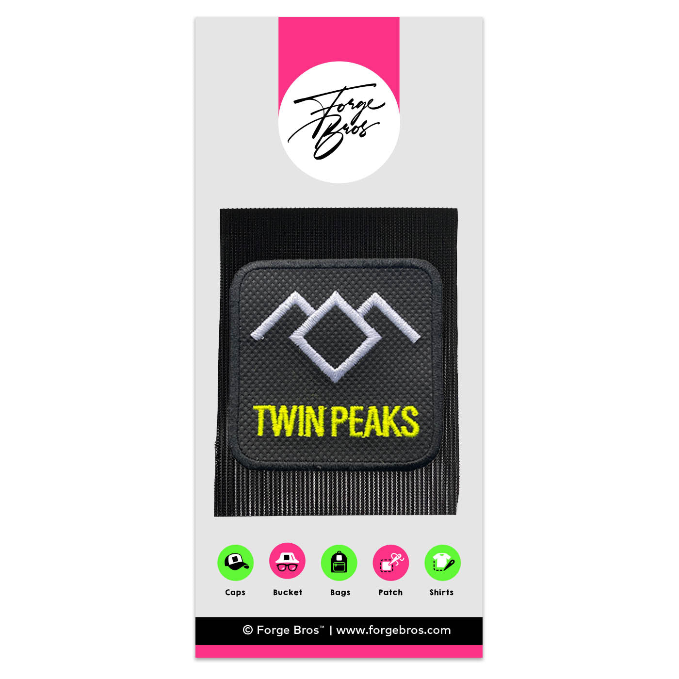 Lynch Twin Peaks Embroidered Hook & Loop Patch for Forge Bros Caps