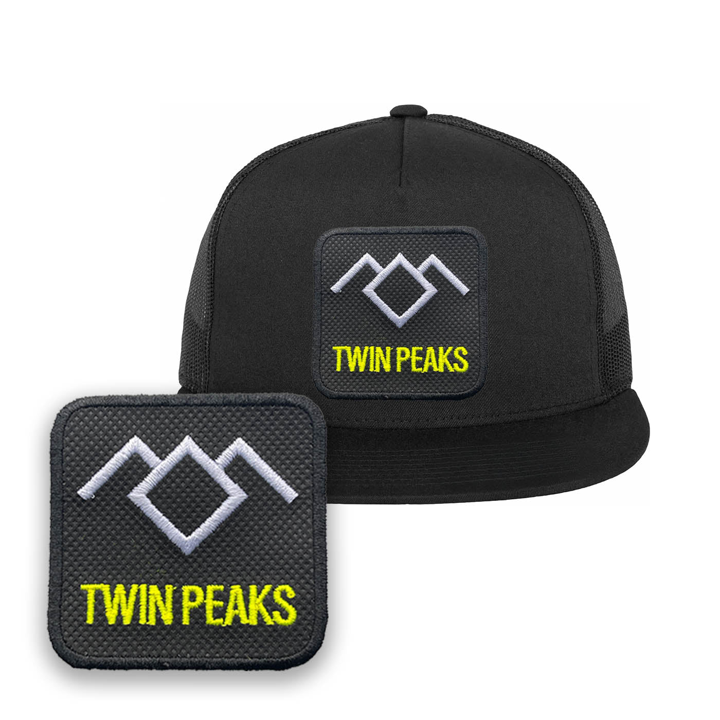 David Lynch Hat Embroidered Trucker Mesh Black Cap  Twin Peaks