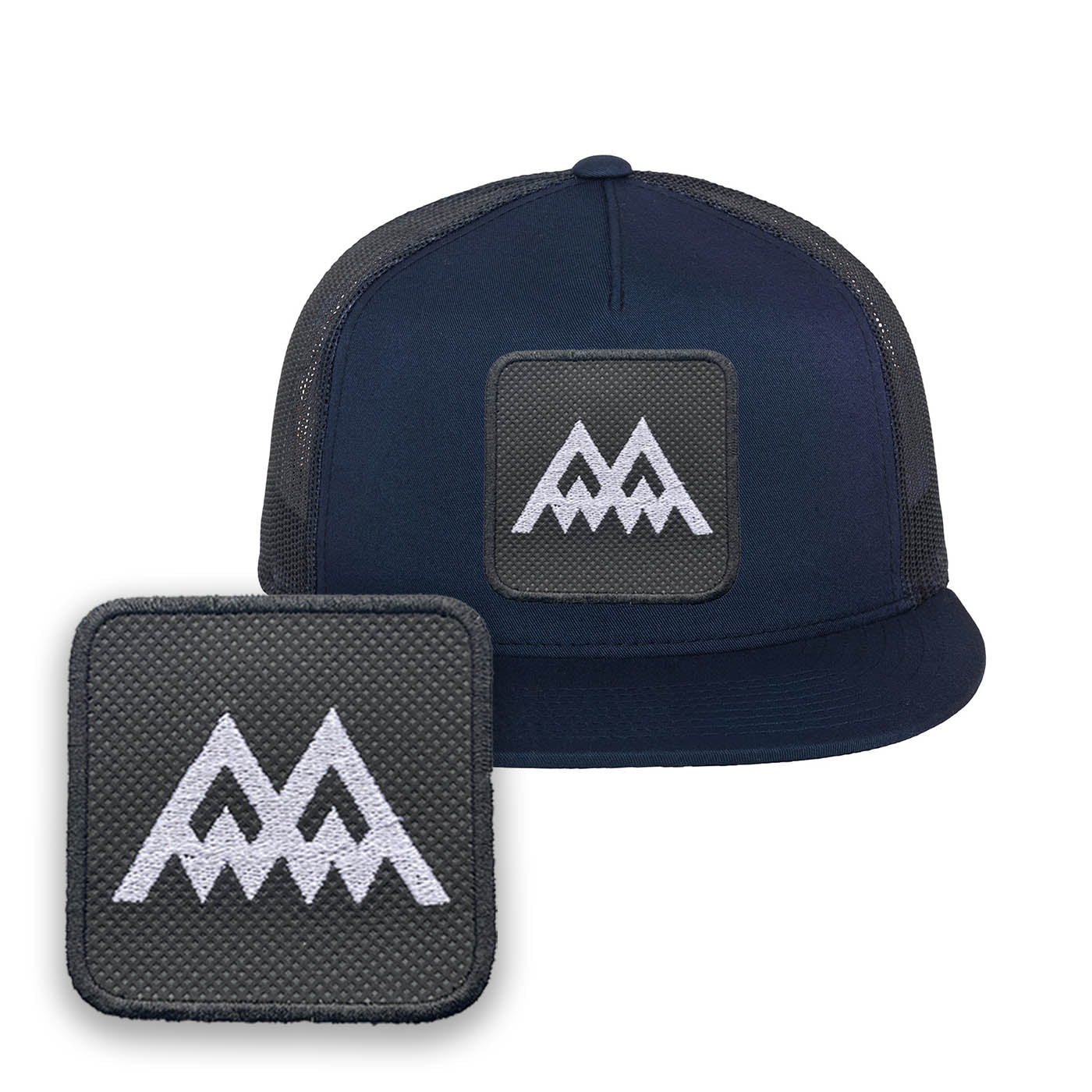 Twin Peaks Embroidered Hat Trucker Mesh Black Blue David Lynch